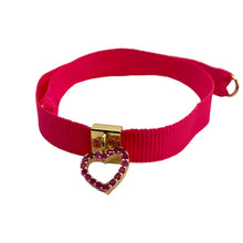 Carica l'immagine nel visualizzatore di Gallery, BRACCIALE PENDENTE CUORE CON ZIRCONCINI ROSA