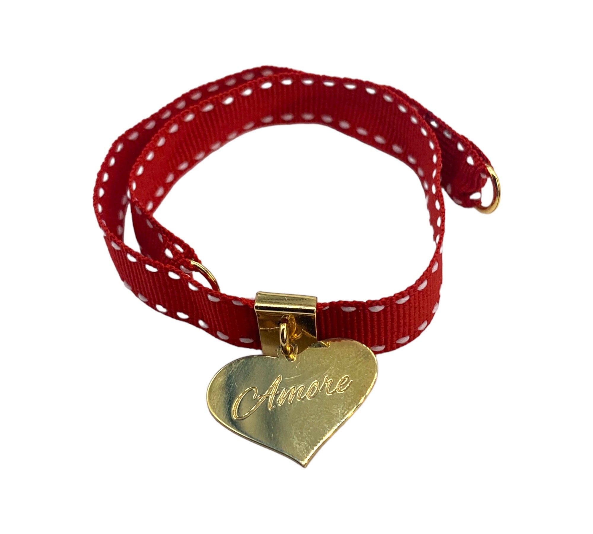 BRACCIALE PENDENTE CUORE CON SCRITA AMORE – Nora Pfeiffer Milano
