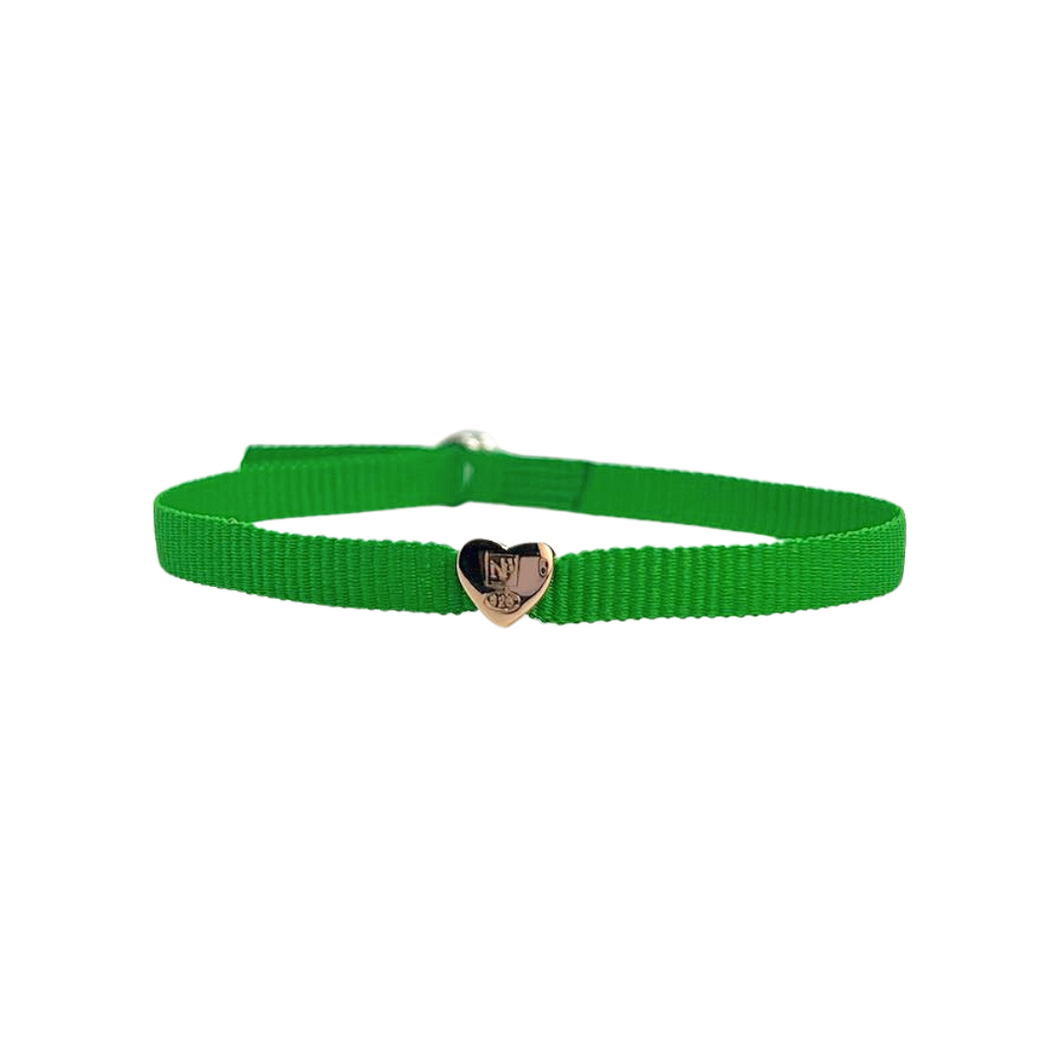 BRACCIALE VERDE CUORE ROSA MON PETIT