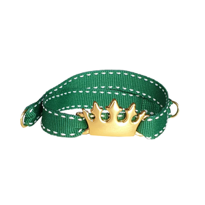 BRACCIALE VERDE CORONA DORATA