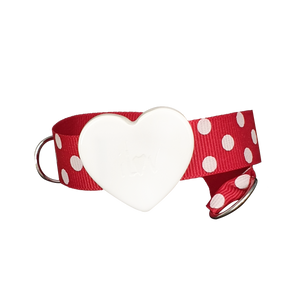 BRACCIALE iLOV ROSSO POIS BIANCO CUORE BIANCO