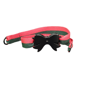 BRACCIALE VERDE/ROSSO FIOCCO NERO