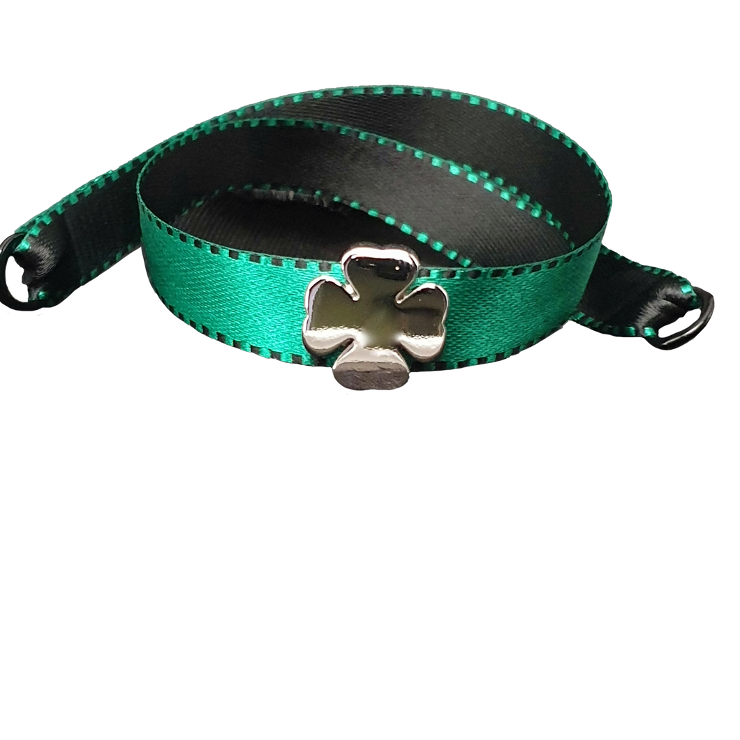 BRACCIALE VERDE SATIN QUADRIFOGLIO PALLADIO