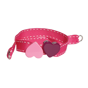 BRACCIALE ROSA CUORE DOPPIO ROSA E BOUGANVILLE