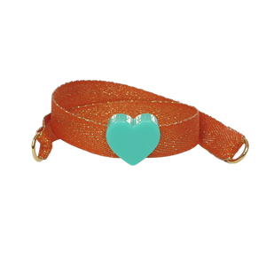 BRACCIALE ARANCIONE LAME' CUORE ACQUA