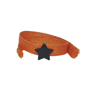 BRACCIALE ARANCIONE LAME' STELLA NERA