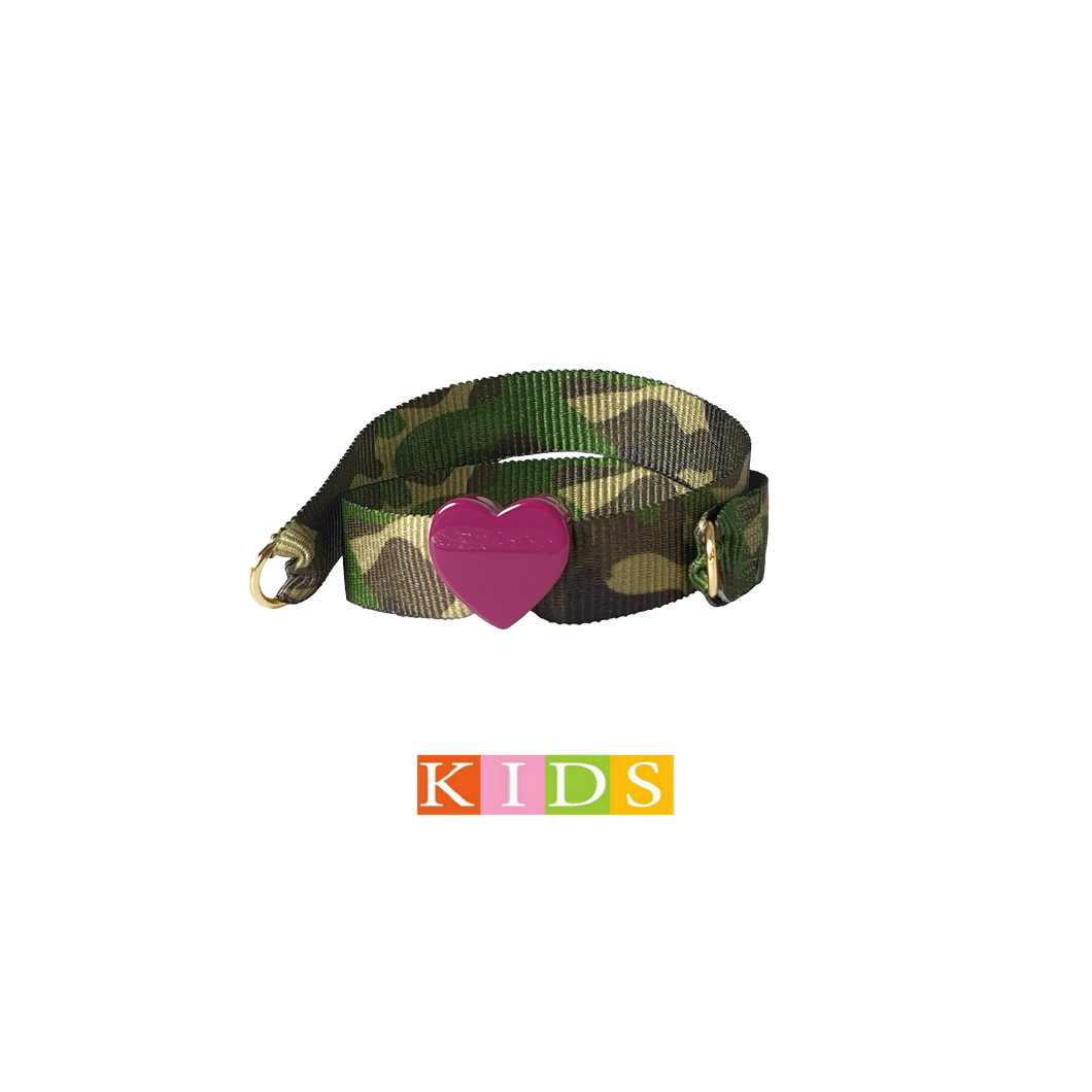 BRACCIALE KIDS CAMOUFLAGE CUORE BOUGANVILLE