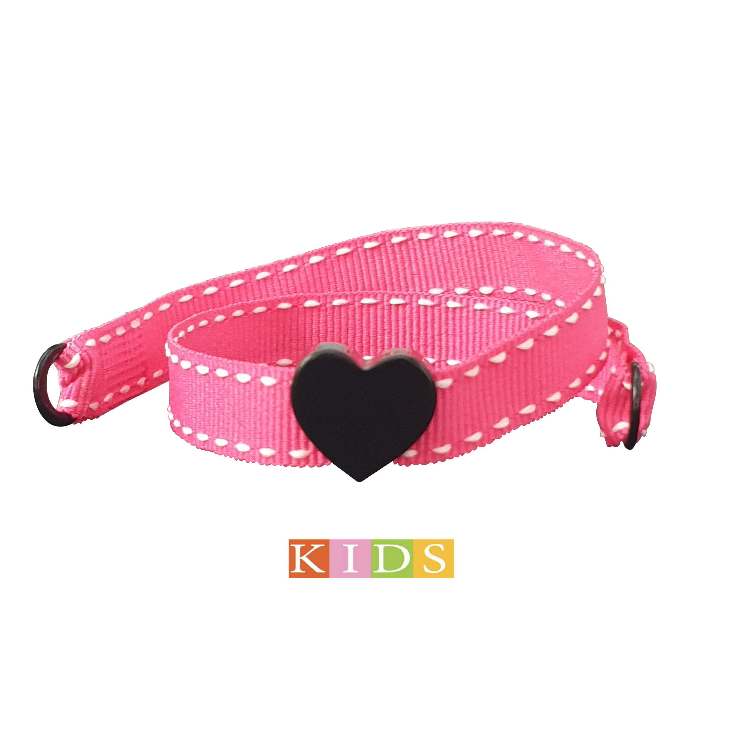 BRACCIALE KIDS ROSA CUORE NERO