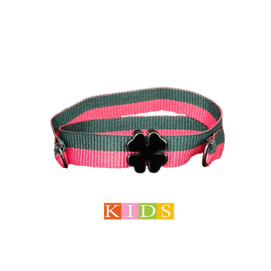 BRACCIALE KIDS VERDE/ROSSO QUADRIFOGLIO NERO