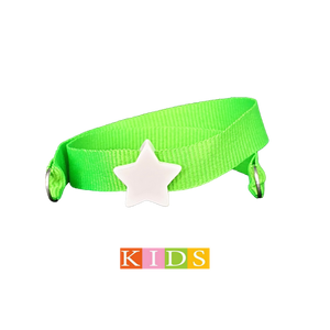 BRACCIALE KIDS VERDE FLUO STELLA BIANCA