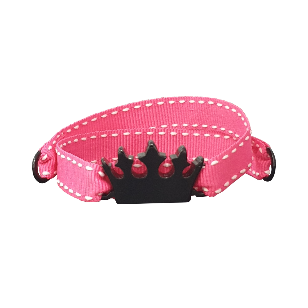 BRACCIALE ROSA CORONA NERA